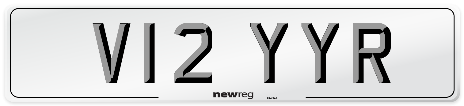 V12 YYR Number Plate from New Reg